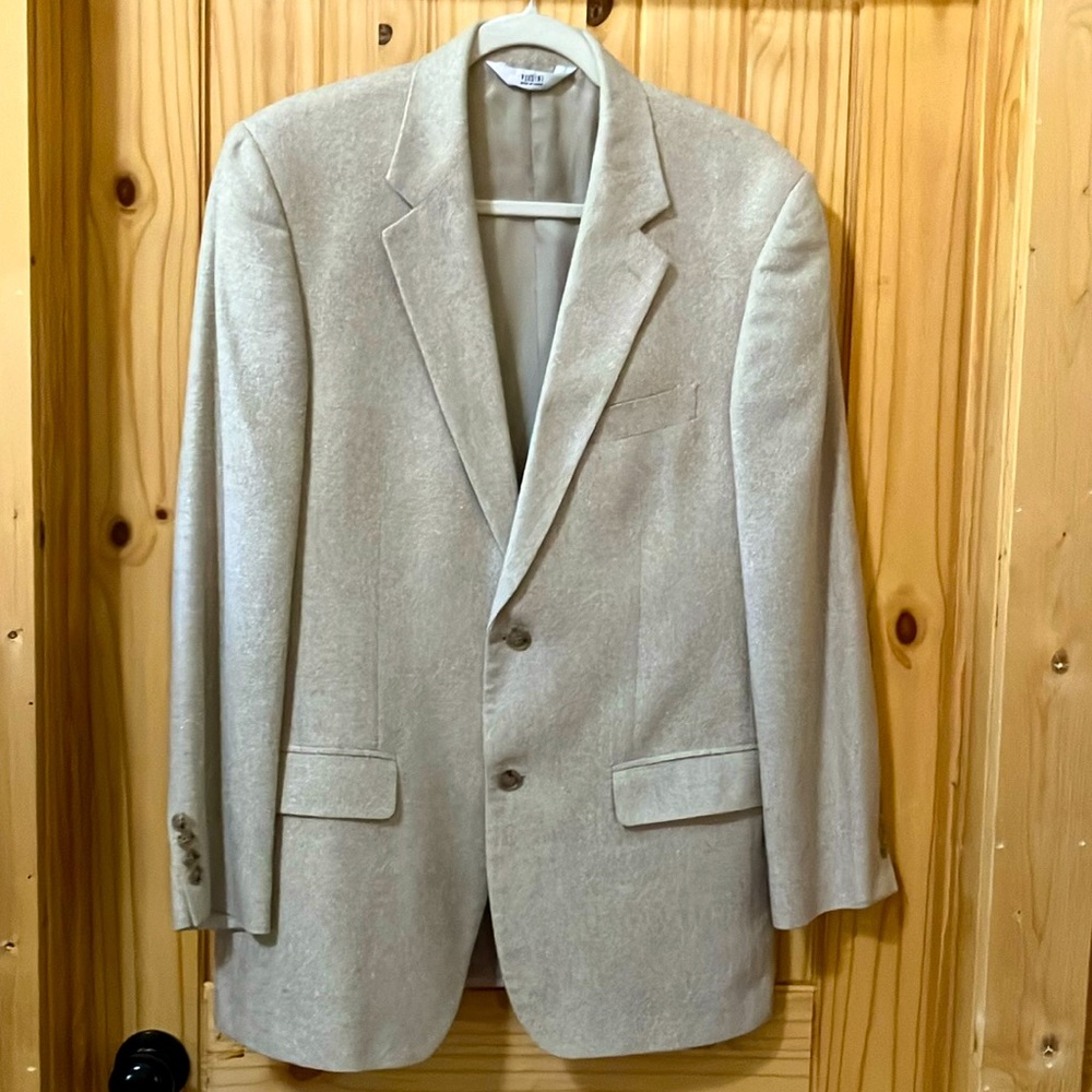 Versini size 38 Men’s Tan Tweed Jacket - Blazer